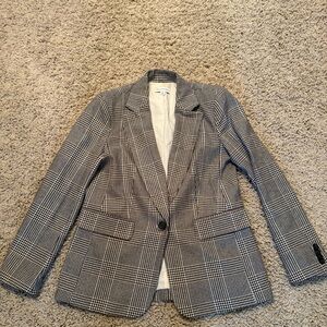 Classic Brown Plaid Houndstooth Blazer
